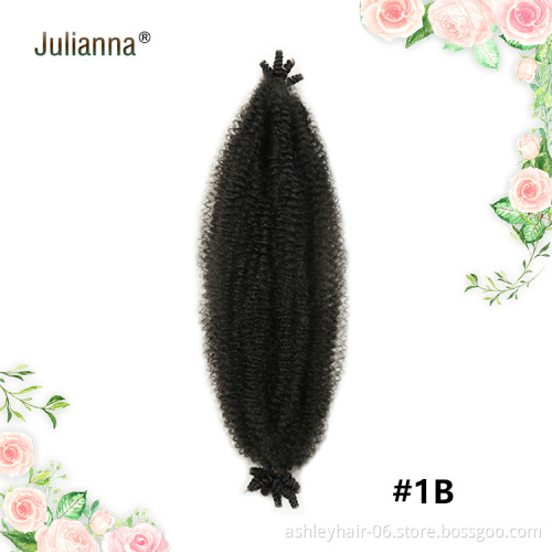 Julianna  synthetic afro crochet braid hair colour  350 613 ghana pre twisted fluffed short doremi Springy Afro spring twist